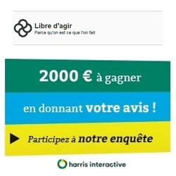 2000€ à gagner en donnant votre avis ! Participez à notre enquête