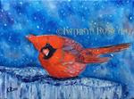 Cardinal in the Snow - Posted on Monday, February 2, 2015 by Kathryn Ross