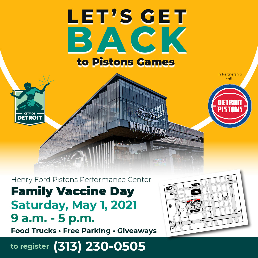 Detroit Pistons Family Vaccination Event 5.1.21