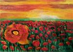 Sunset Poppies - Posted on Tuesday, February 10, 2015 by Jo Allebach