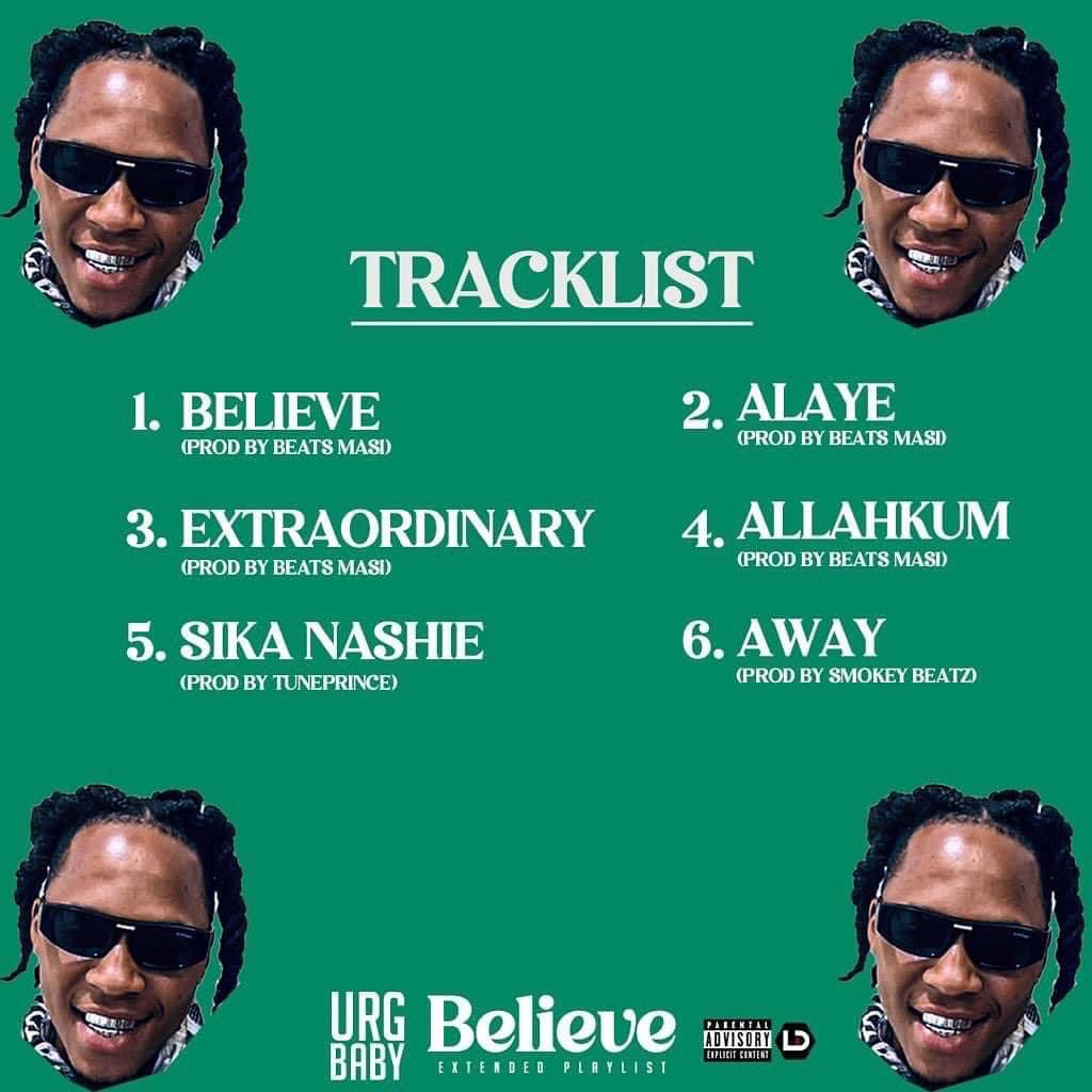 URG Baby - Believe Ep Tracklist