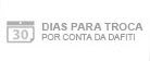 30 dias para troca por conta da Dafiti