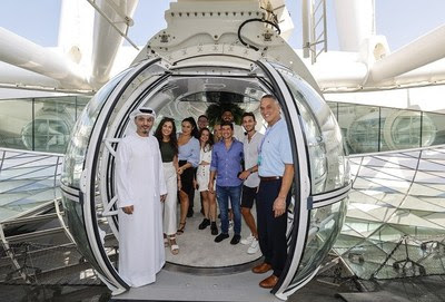 Ronald Drake, General Manager of Ain Dubai welcomes guest for the inaugural rotation Ronald Drake, General Manager of Ain Dubai welcomes guest for the inaugural rotation