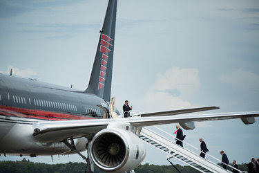 Donald J. Trump on Wednesday after a rally in Tampa, Fla., where he nodded to conspiracy theories about Hillary Clinton’s health.