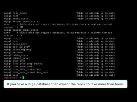 VICIdial database repair