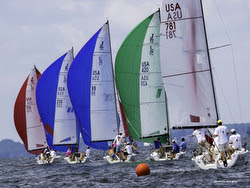 J/70s sailing Fishing Bay YC on Chesapeake Bay