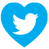 twitter heart shaped free social media icon