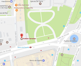 Mapa de ubicación del Instituto Cervantes en Madrid