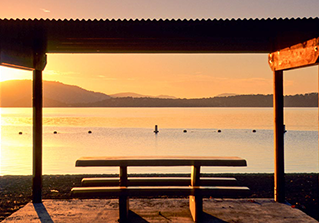 bench near water