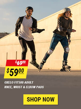 Oxelo Fit500 Adult Knee, Wrist & Elbow Pads