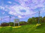 ORIGINAL PAINTING ALONG RT. 311, the BLUE JAY HOTEL - Posted on Thursday, March 19, 2015 by Sue Furrow