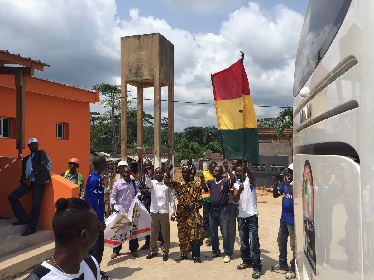 Fans welcome the Black Stars of Ghana