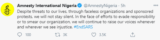 Amnesty International responds to threats from NGO asking them to leave Nigeria