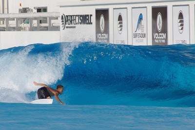 Shun Murakami bottom turning to set up his next maneuver in preparation for surfing's Olympic debut.
