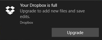 Your Dropbox is FULL