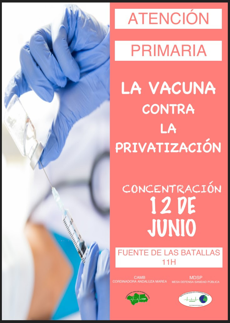 Granada Laica apoya y anima a participar en la concentración este sábado 12 sobre la Sanidad Pública