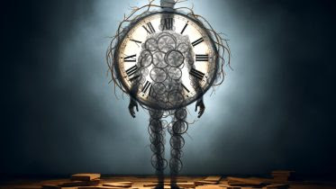 Circadian Rhythm Disrupted Body Clock Art Illustration
