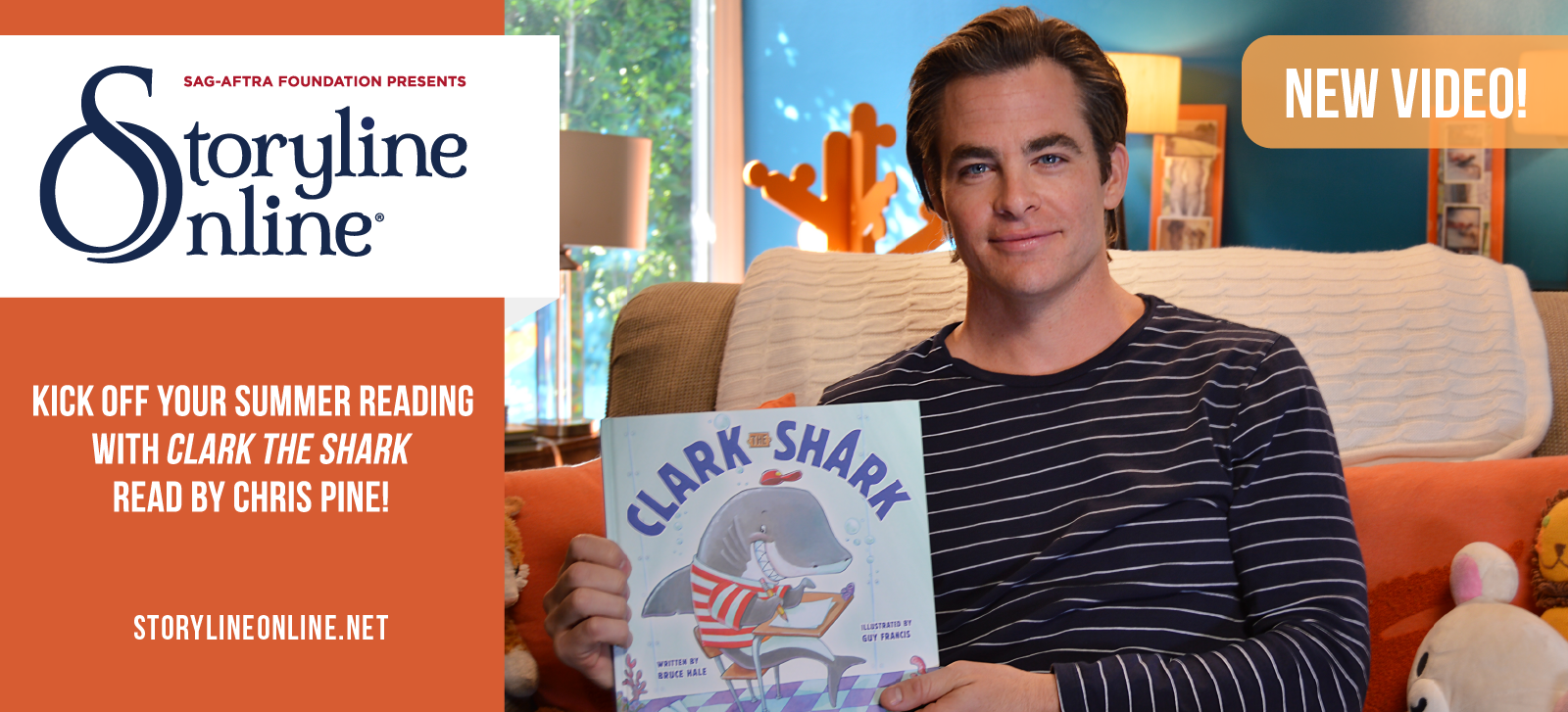 Wonder Woman S Chris Pine Kicks Off Summer By Reading Clark The Shark For Storyline Online The Hollywood Times