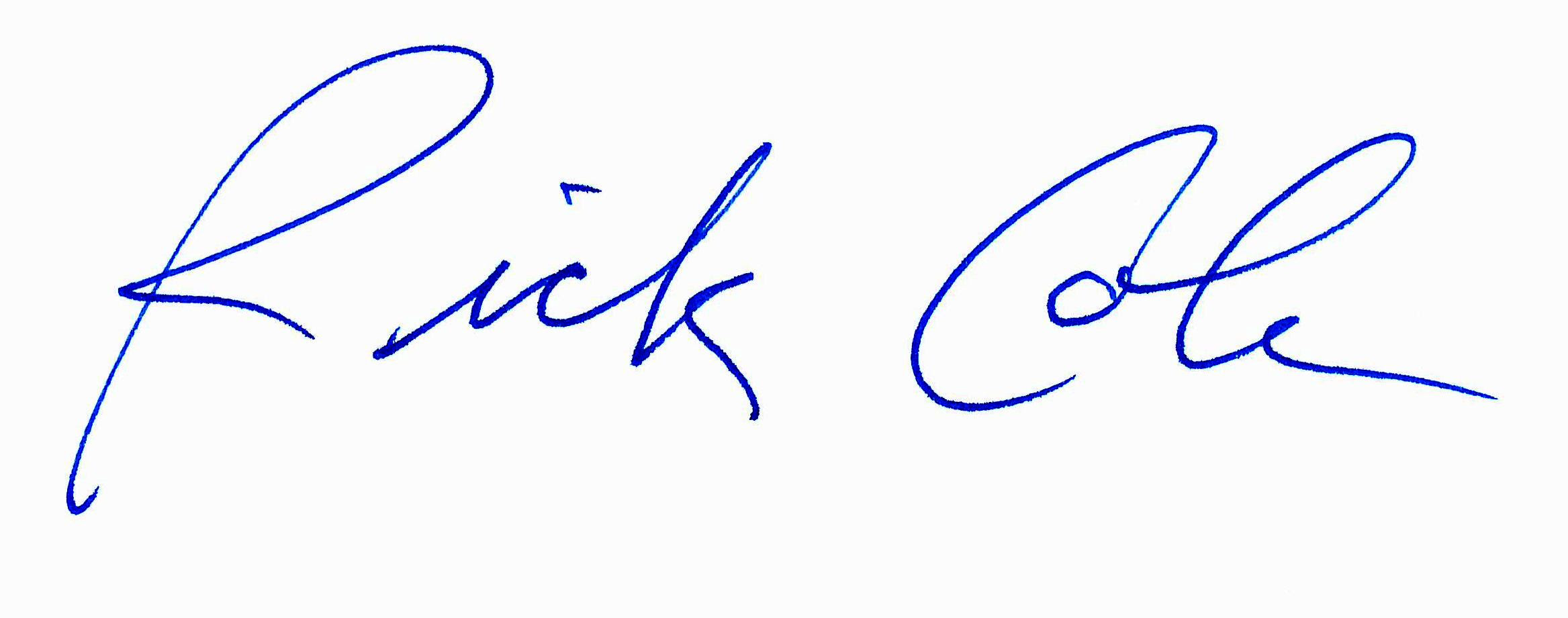 Rick Cole's signature