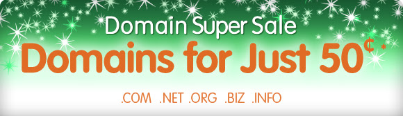 Domain Super Sale - Domains for just 50?