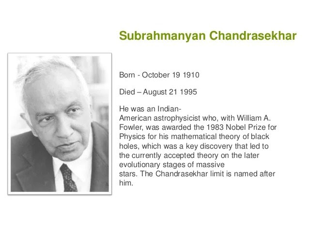 Image result for subramanian chandrasekher