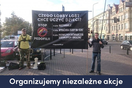 Akcja uliczna ostrzegająca Polaków