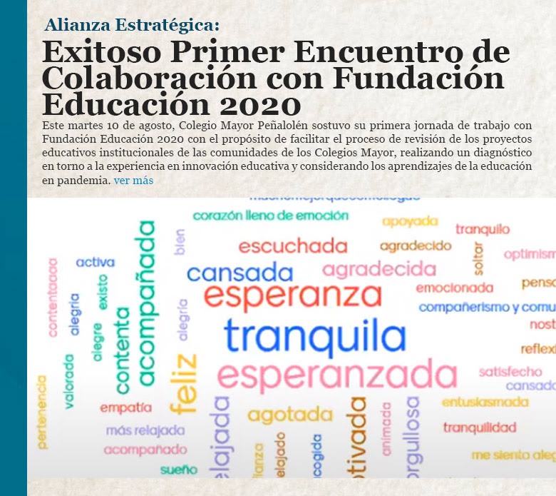 Alianza Estratégica: Exitoso Primer Encuentro de Colaboración con Fundación Educación 2020