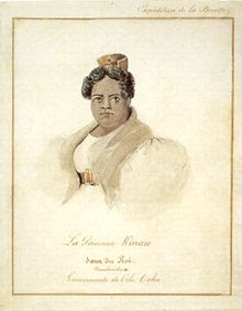 Barthélémy Lauvergne - 'Princess Kinau', watercolor and ink wash over graphite, 1836, Honolulu Academy of Arts.jpg