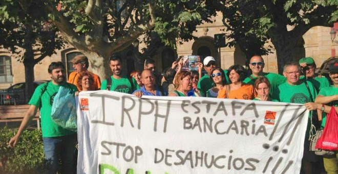 Manifestación de un grupo de afectados de Barcelona.