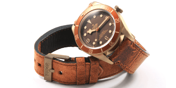  Tudor Heritage Black Bay Automatic Bronze Dial Leather Strap Watch 79250