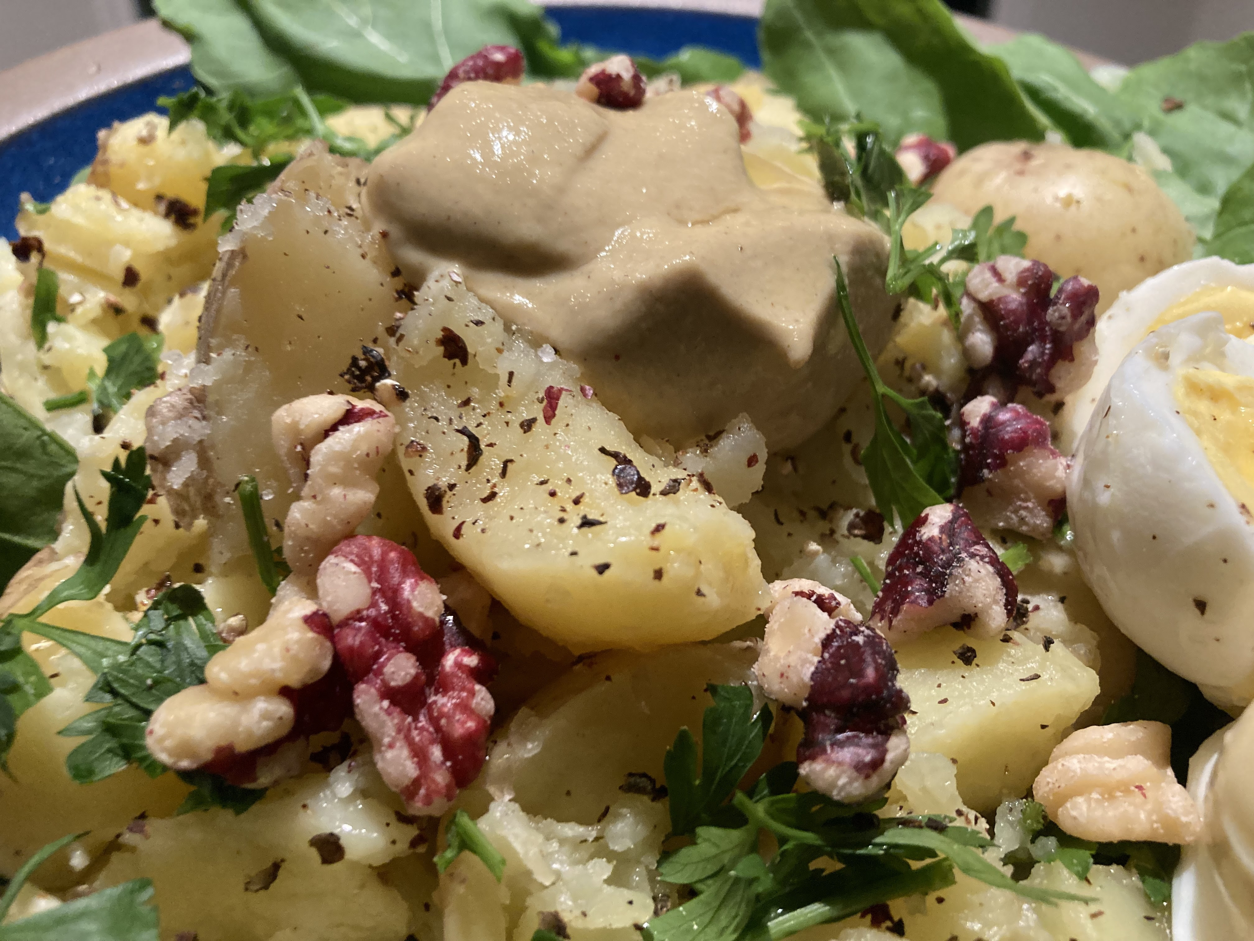 Walnut Mustard Potato Salad Recipe