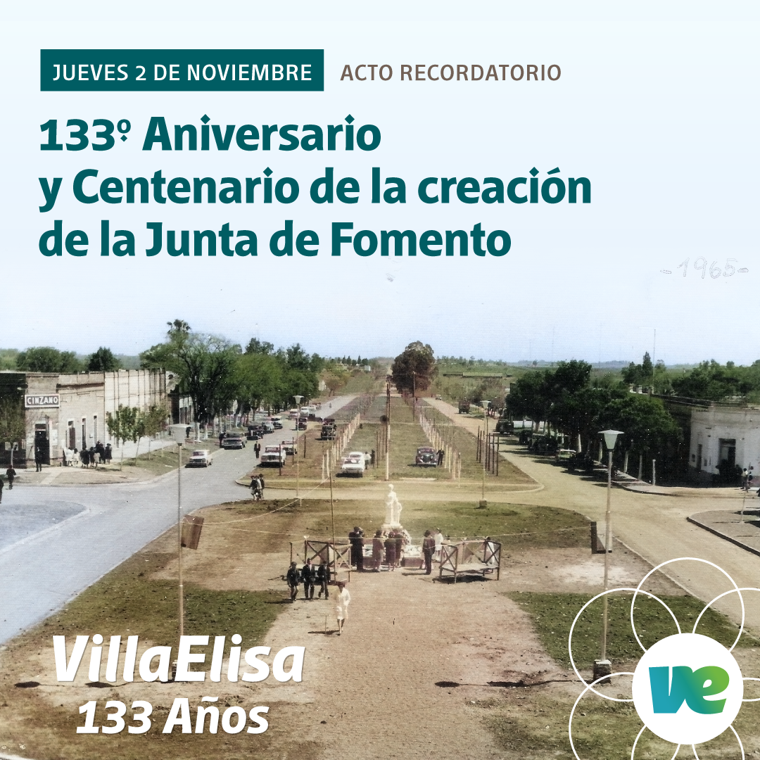 Acto por el Aniversario de Villa Elisa y de la creación de la Primera Junta de Fomento