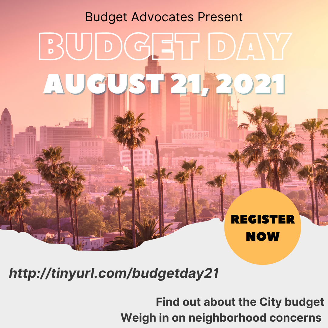Budget Day is Saturday August 21st. Click to RSVP and get the Zoom info to attend.