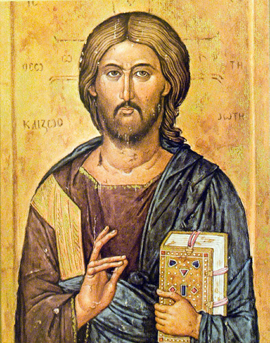 Icon of Christ Pantocrator from Macedonia, 14th c.