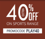 Extra 40% cashback on selected Sports range 