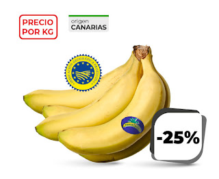 Plátano de Canarias. Categoría I, precio por kg