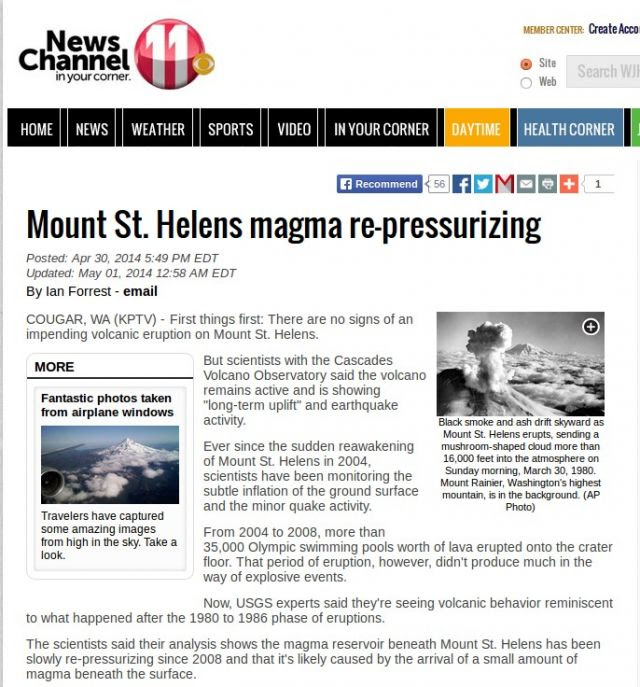 Mount St. Helens, Yellowstone Magma 'Re-Pressurizing' - USGS Alert!