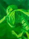 Skeleton Study in Green Monochrome - Posted on Tuesday, March 3, 2015 by Tobias Allen Wolf