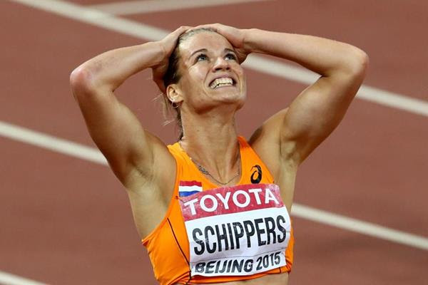 Dafne Schippers after winning the 200m at the IAAF World Championships, Beijing 2015 (Getty Images)