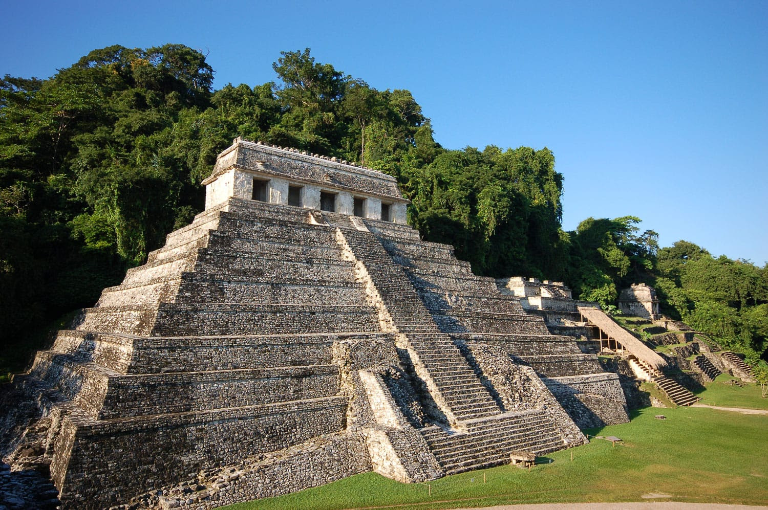 Chiapas Meksika Palenque Maya kalıntıları