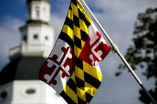 Maryland Flag and Capitol