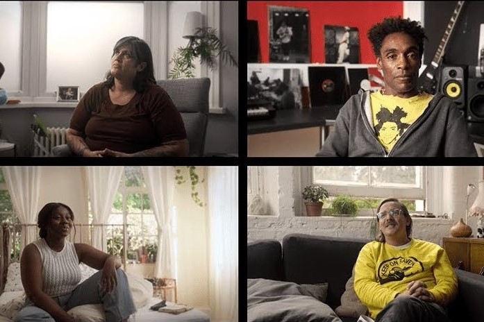 An image of four individuals who have contributed to the video in four different panes in one single frame.