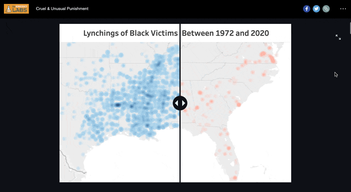 The patterns between Lynchings of Black Victims (1883-1940) and Executions of Black Defendants (1972-2020)