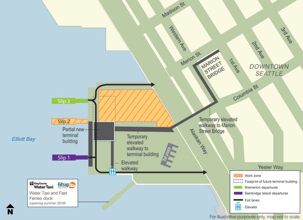 Map layout of Colman Dock this summer