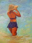 Figurative Painting, Daily Painting, Small Oil Painting, "Into The Blue" by Carol Schiff, 8x6" Oil, - Posted on Wednesday, April 1, 2015 by Carol Schiff