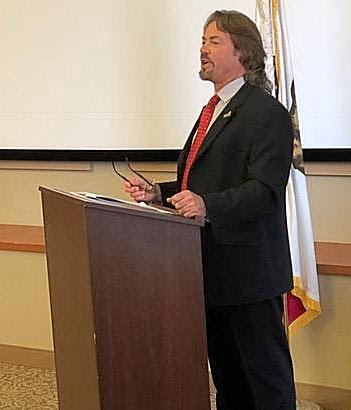 Dale DiGennaro of Custom Lending Group addressing fellow CAMP members at legislative day in Sacramento April 11th_ 2018