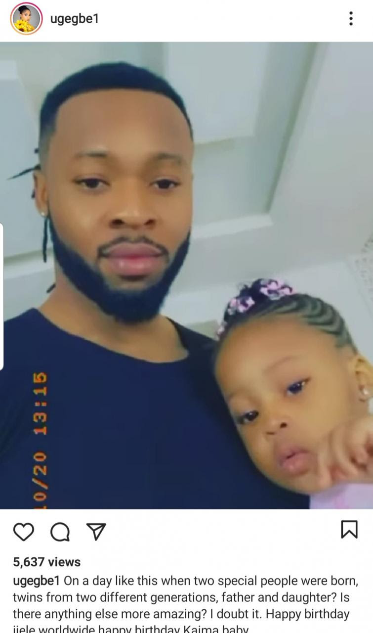 Flavour and his youngest daughter Kaima celebrate their birthdays (video)