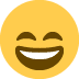 Smiling face with open mouth and smiling eyes
