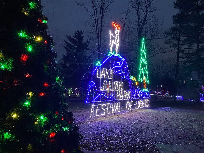 Entrance to Festival of Lights --
                                                          display with a
                                                          deer on a
                                                          mountain