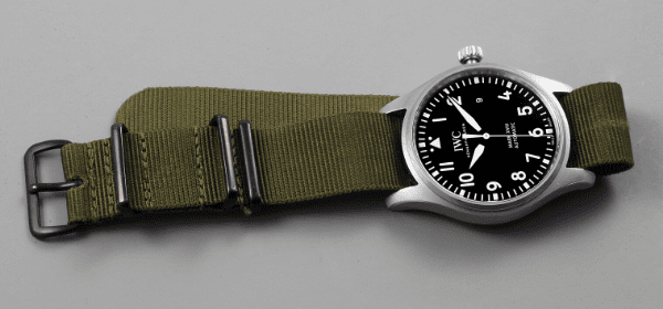 IWC Pilot Mark XVIII with custom green strap